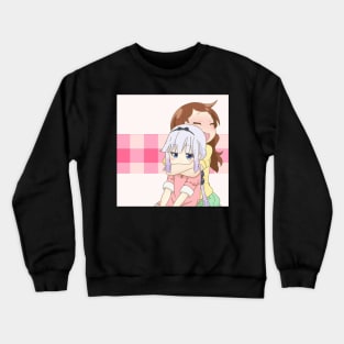 Saikawa Hugging a Kanna Crewneck Sweatshirt